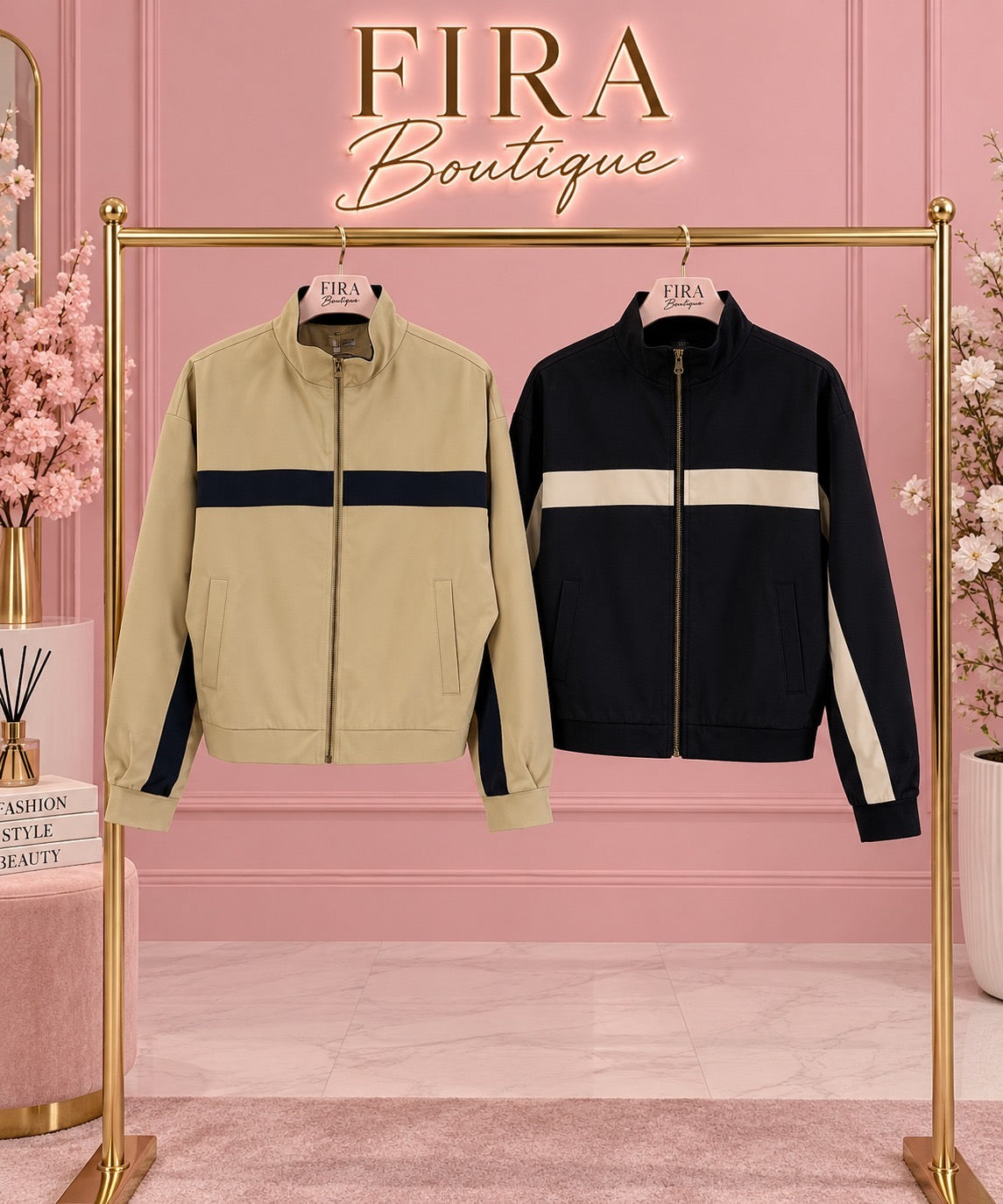 ELIZA | Panel Viral Track Jacket with Full Front Zip