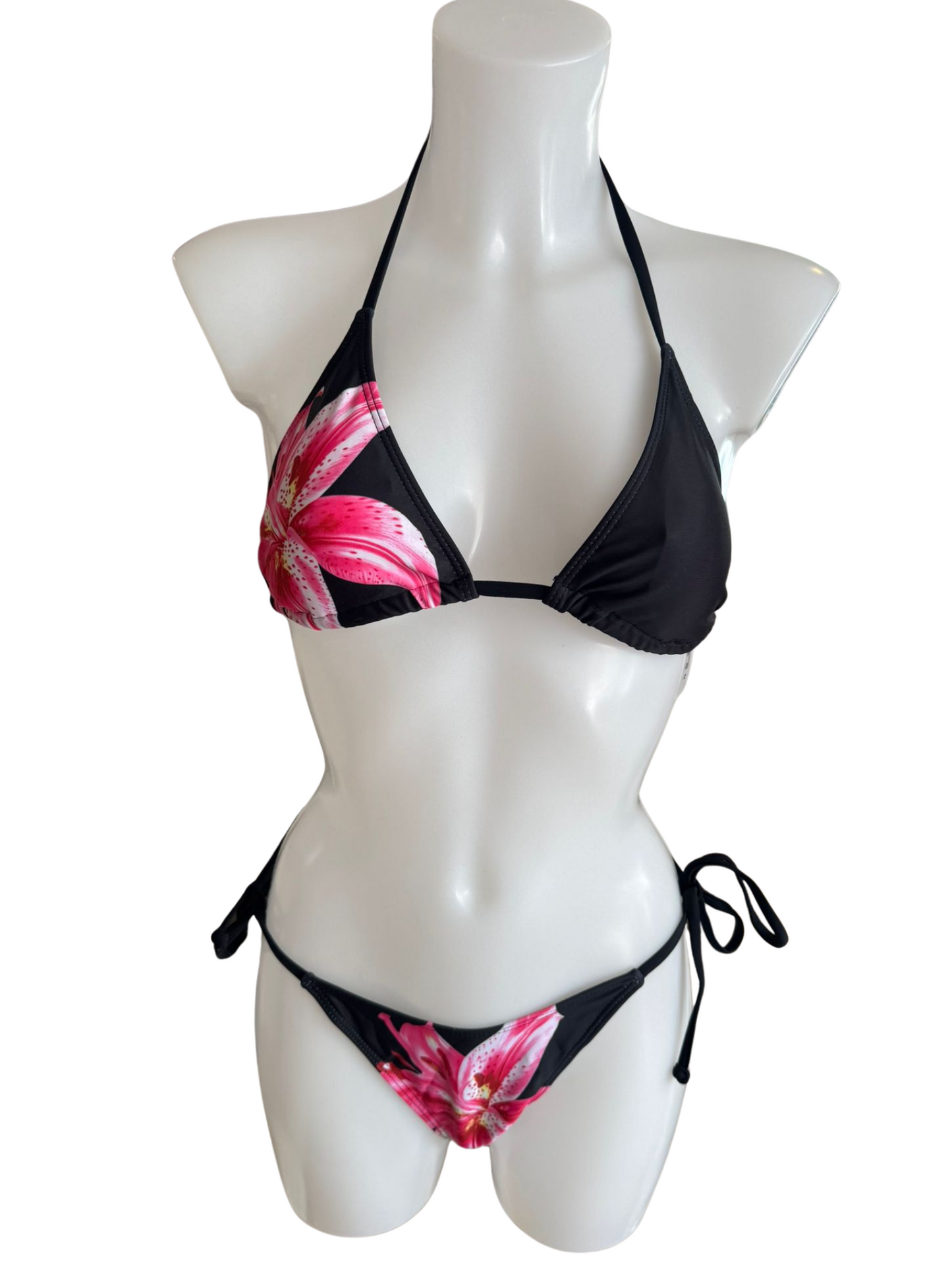 Black & Pink Floral 3 Piece