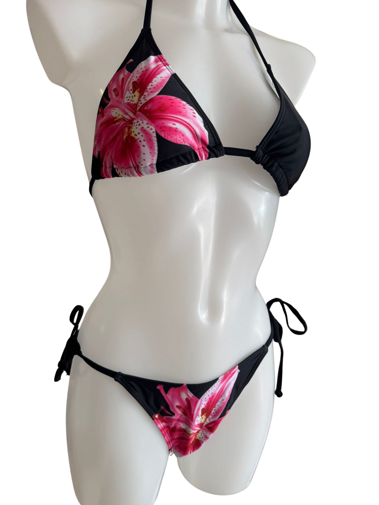 Black & Pink Floral 3 Piece