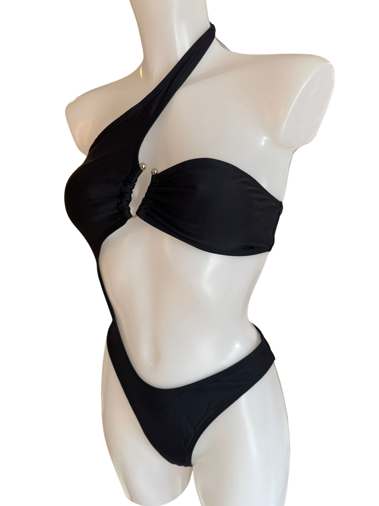 Black Cut Out One Piece