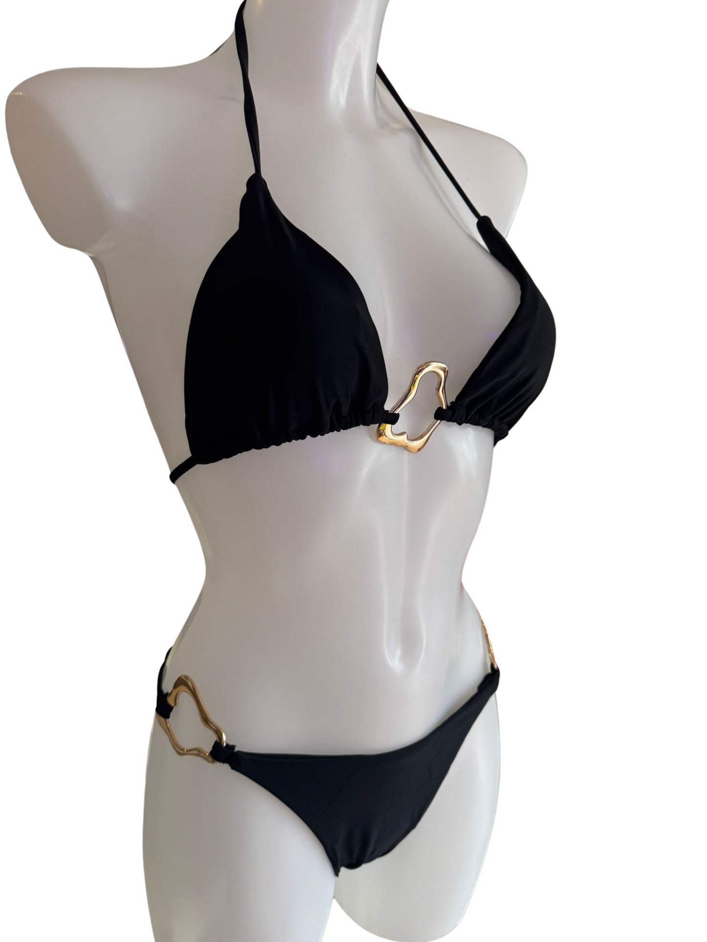 Black Metal Detail Bikini