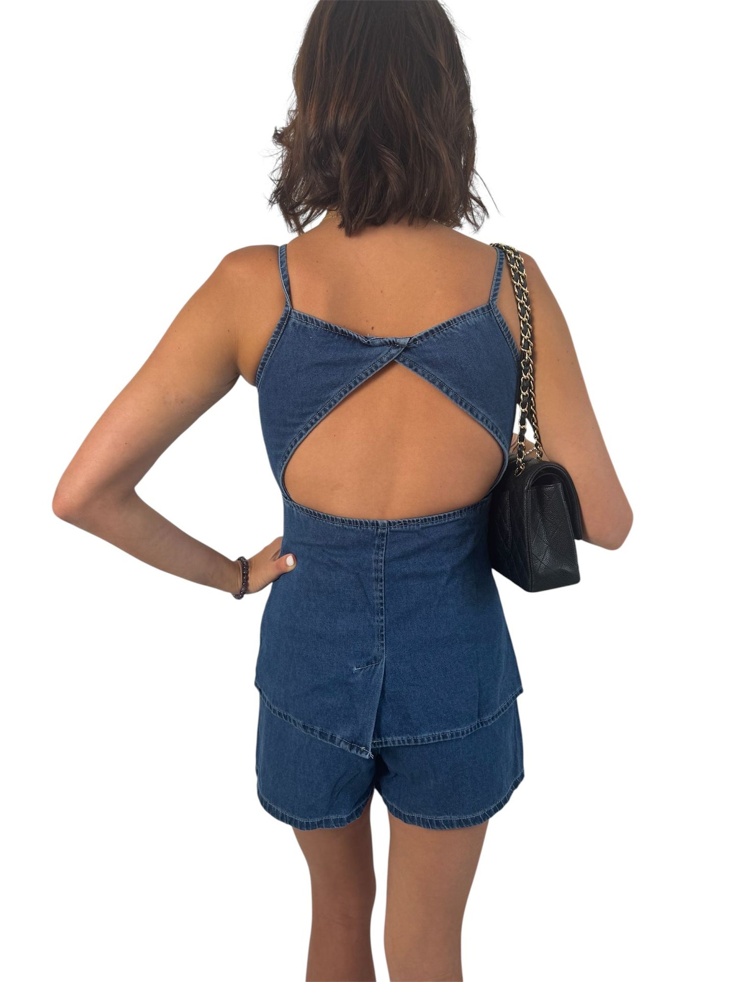 Elisa Blue Denim Shorts Co-Ord