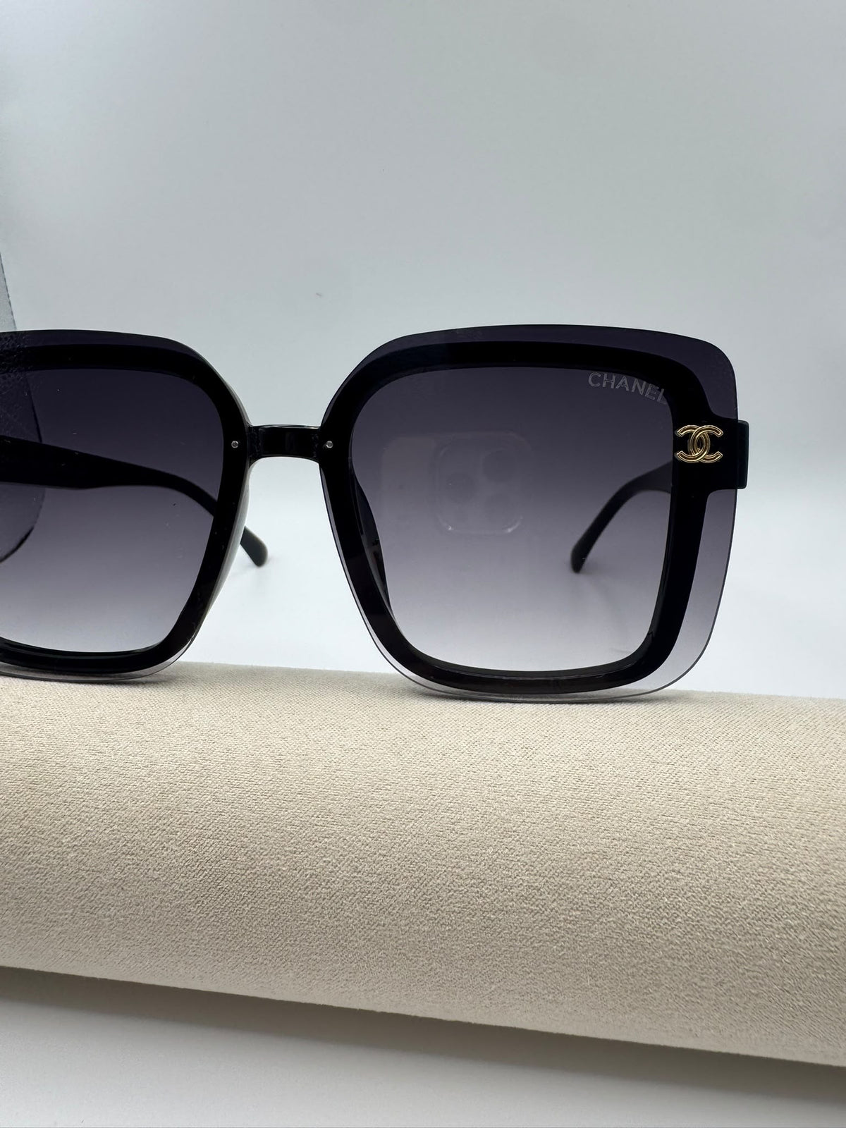 Large Frame All Black C Sunglasses