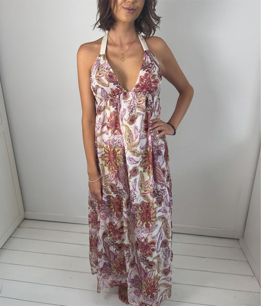 Roseanna Floral Maxi Rope Dress