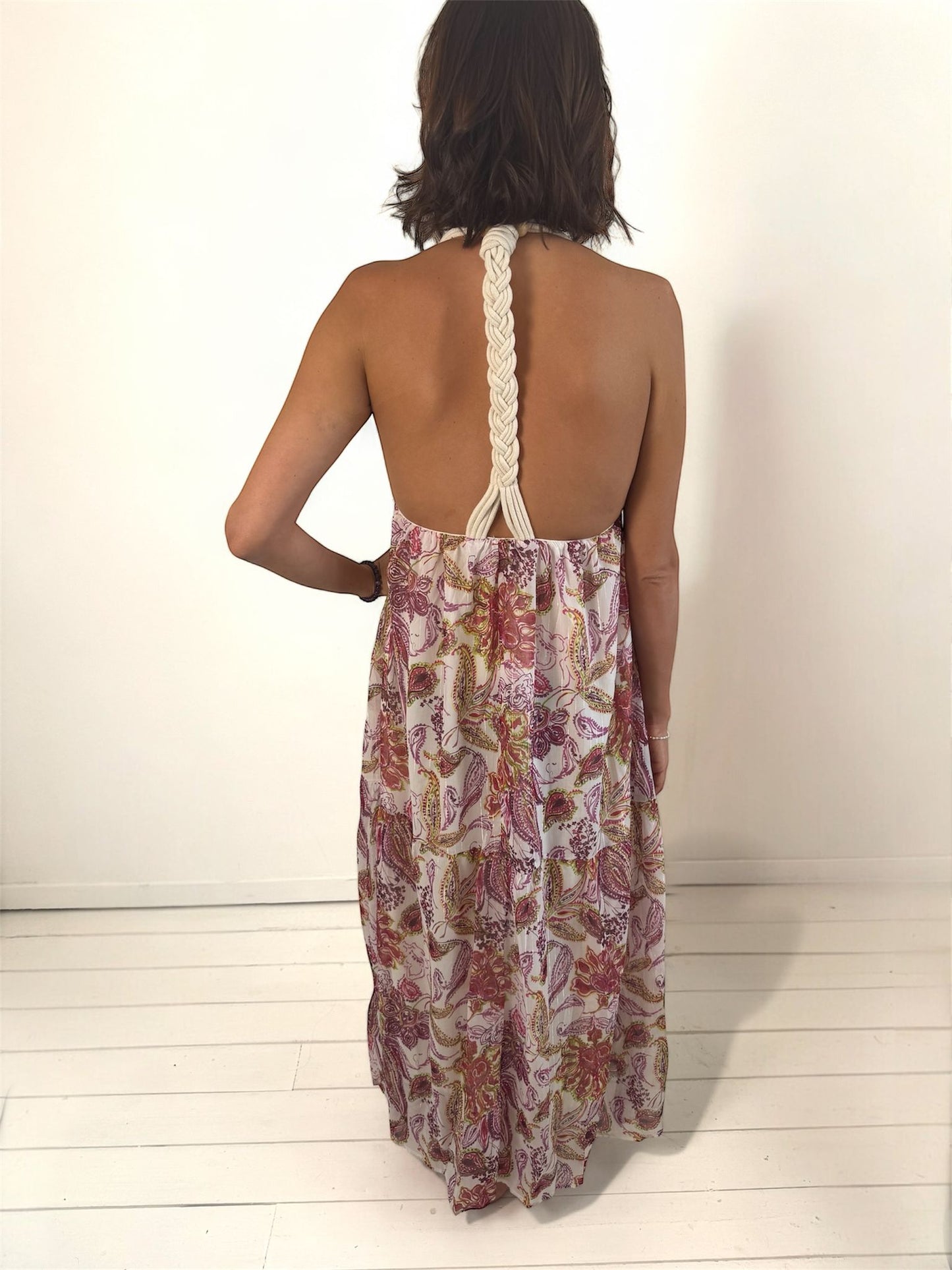 Roseanna Floral Maxi Rope Dress