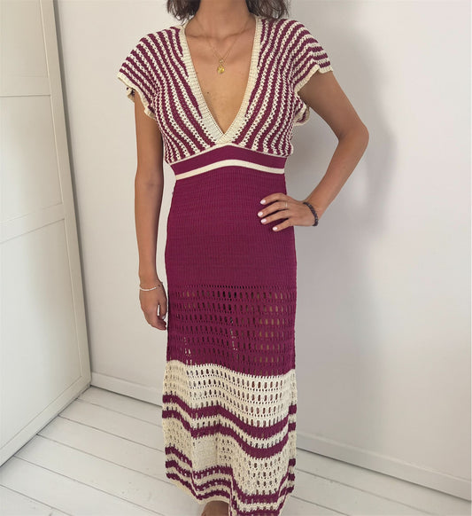 Nora Stripe Knit Maxi Dress