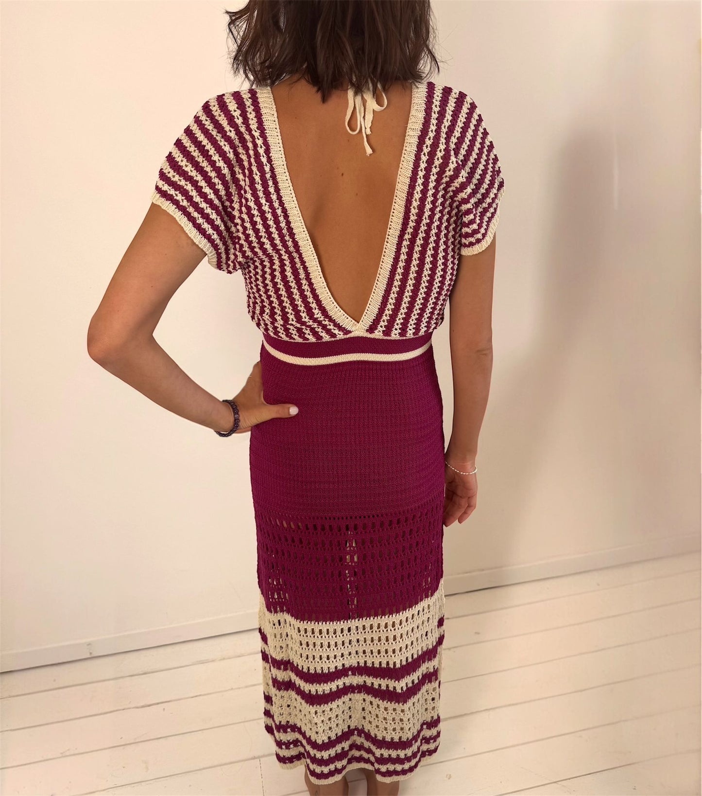 Nora Stripe Knit Maxi Dress