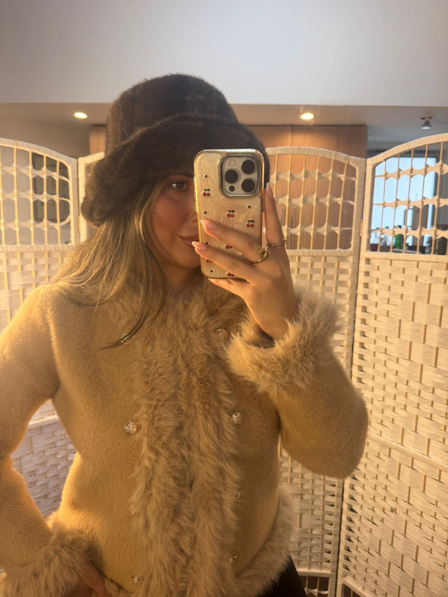 LILY Faux Fur Bucket Hat