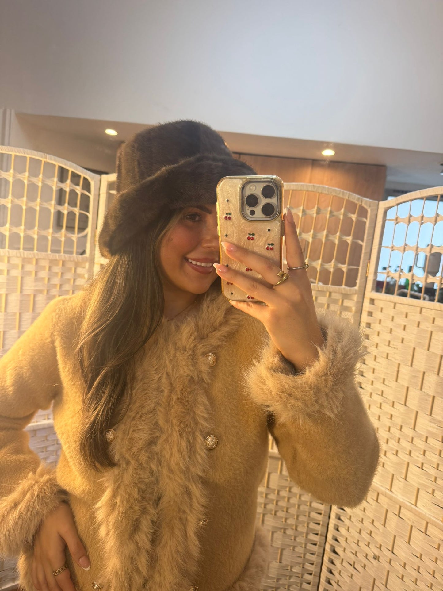 LILY Faux Fur Bucket Hat