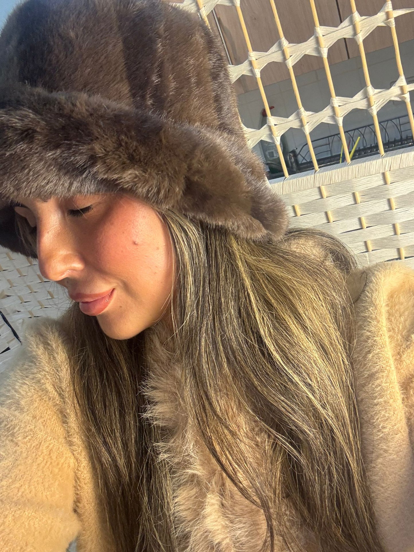 LILY Faux Fur Bucket Hat